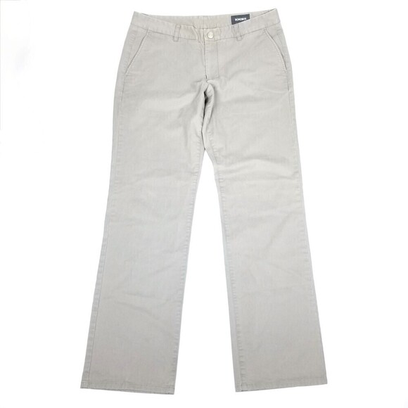 BONOBOS Stretch Washed Straight Leg Casual Chino Pants Mens 35 Light Gray Taupe - Picture 1 of 8